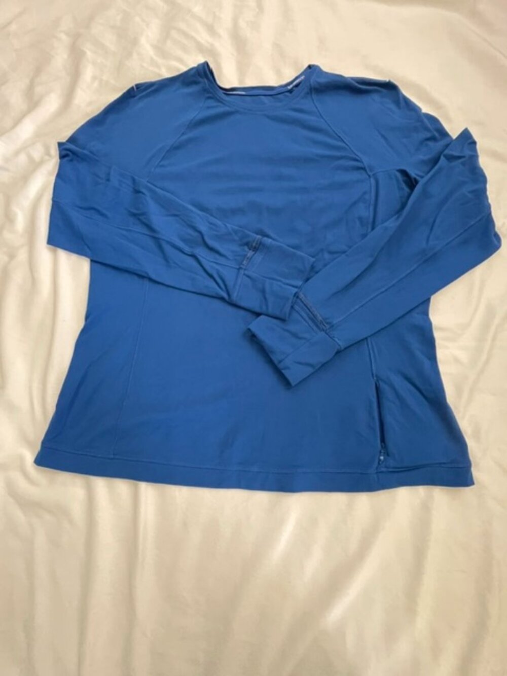 Lululemon Women's Activewear Itโs Rulu Run Long Sleeve Shirt, Blue, Size 18 Blue